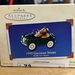 Hallmark 1949 Gillham Sport Ornament - Blue and White